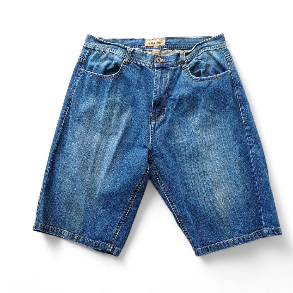 Decibel Vintage Y2K Streetwear Medium Wash Denim Shorts Men's 38 x‎ 14